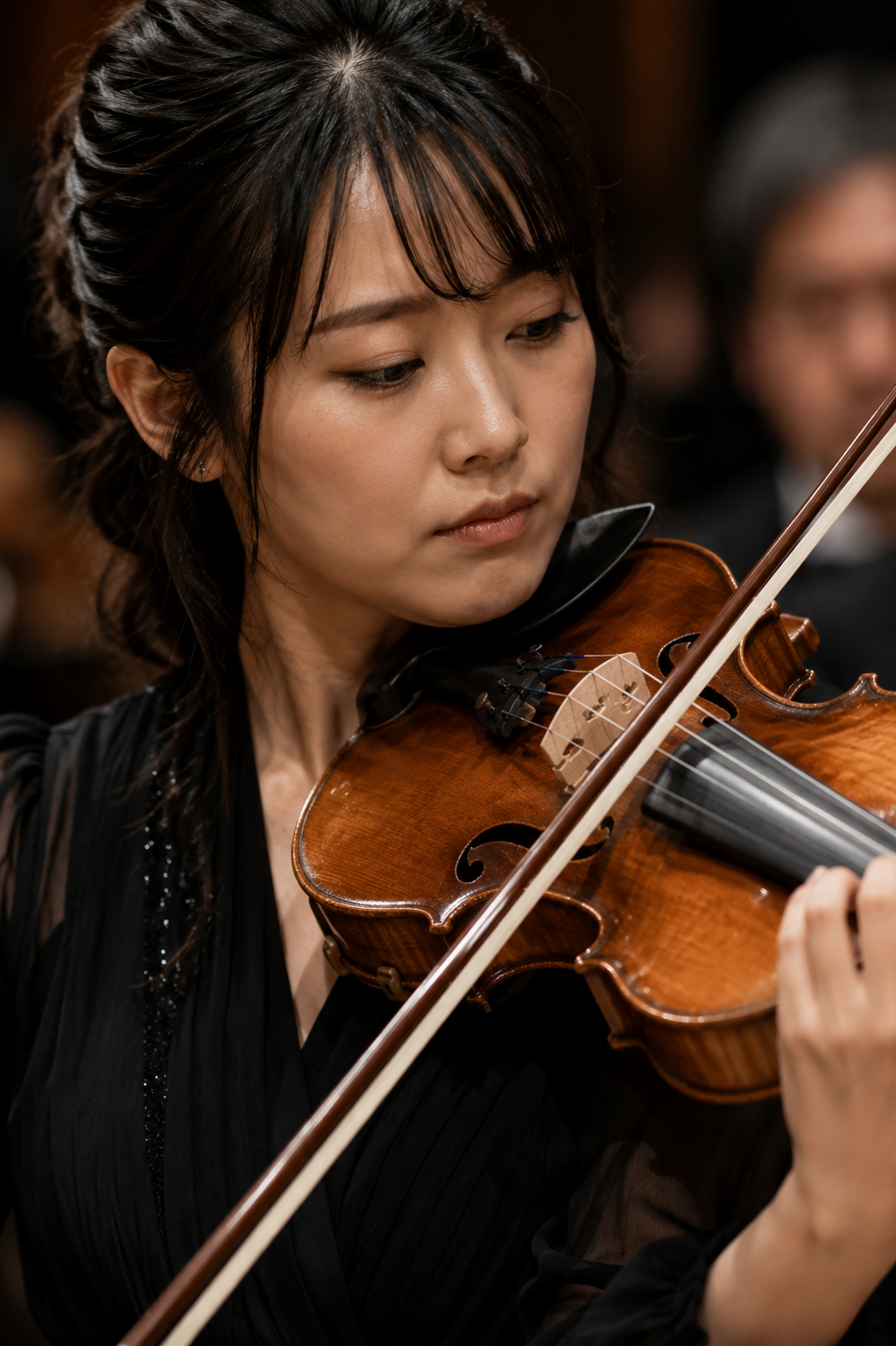 Violinist performing, the original Pilot-01 artwork